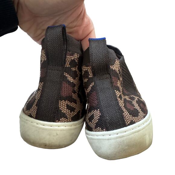 Rothy's Chelsea Wildcat Leopard Print Slip-On Sneaker Ankle Boot - Picture 6 of 10